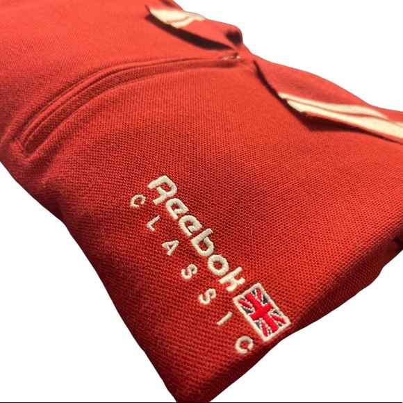 Reebok Classic Quarter-zip Polo - Burgundy - Picture 3 of 9